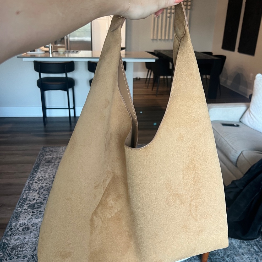 Gap Suede Honey Vegan Suede Slouchy Tote Bag - Picture 8 of 9
